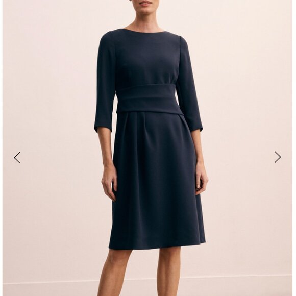 The Fold London Camelot Dress Burgundy Crepe (size 4 US/8 UK) - Picture 1 of 8